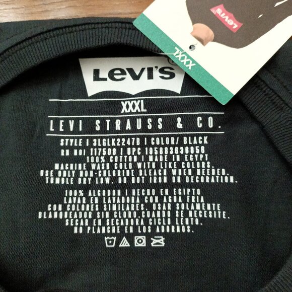 LEVI'S Men's Classic Fit Long Sleeve Graphic Logo T-Shirt. Plus Size XXXL - Picture 3 of 4